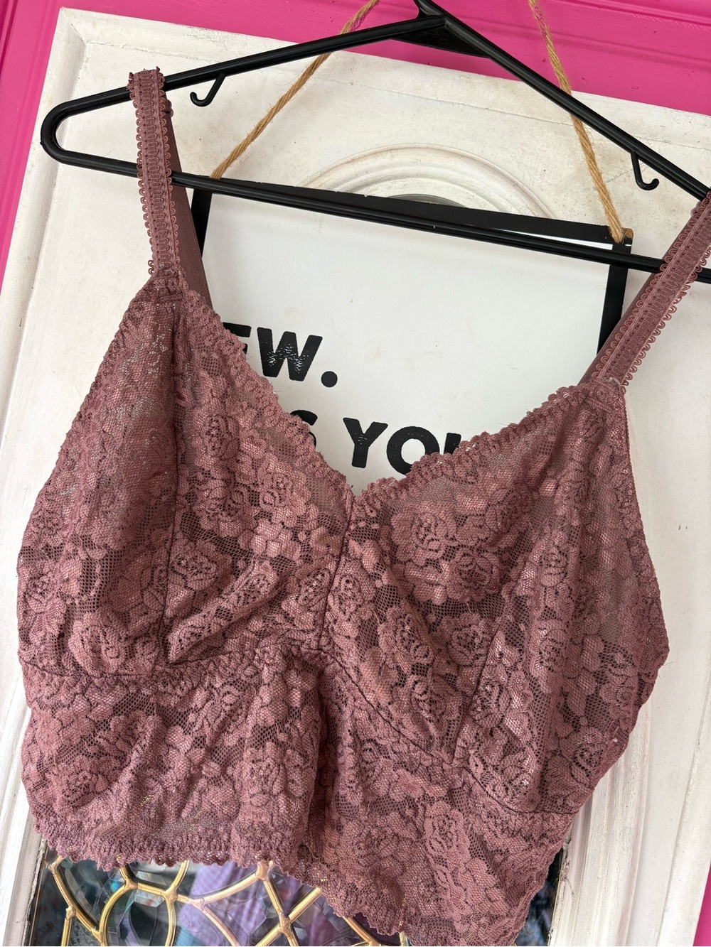 torrid Mauve Lace Bralette Tank Top - Picture 2 of 6